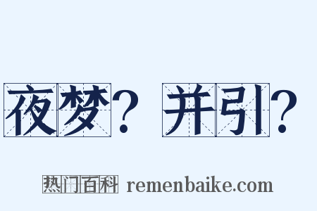 夜梦?并引?是什么意思的图片